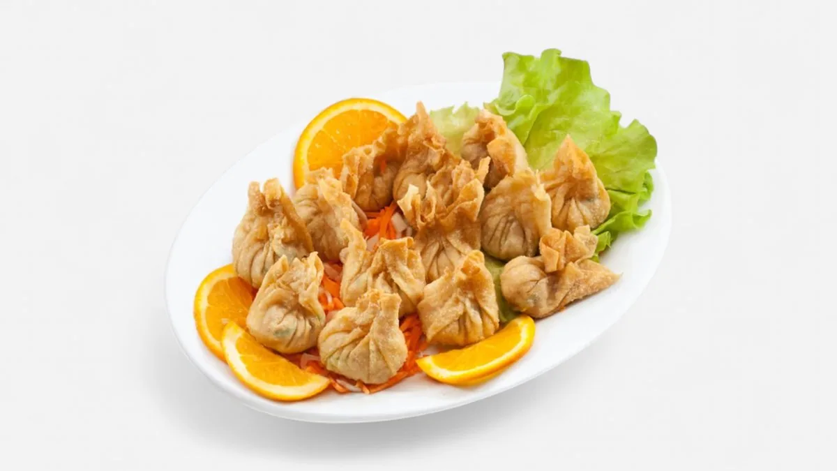 Praetud sealihaga wontonid